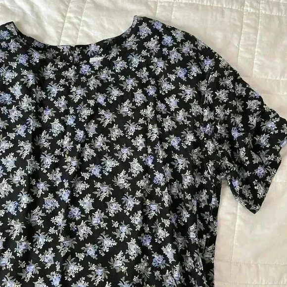 Norton mcnaughton Vintage 90s floral shirt skirt set sz 14 dark cottagecore - Picture 3 of 4